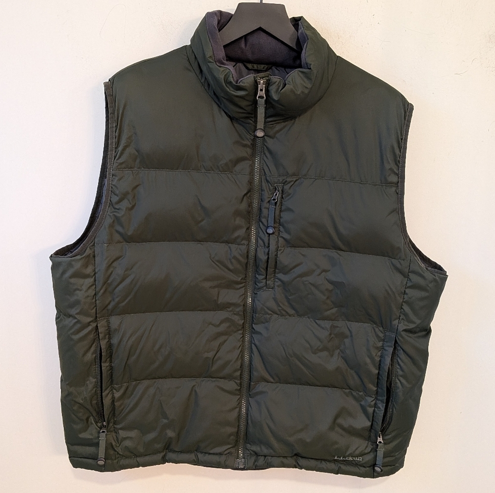 L.L. Bean Men's Green Down Puffer Vest Size XL